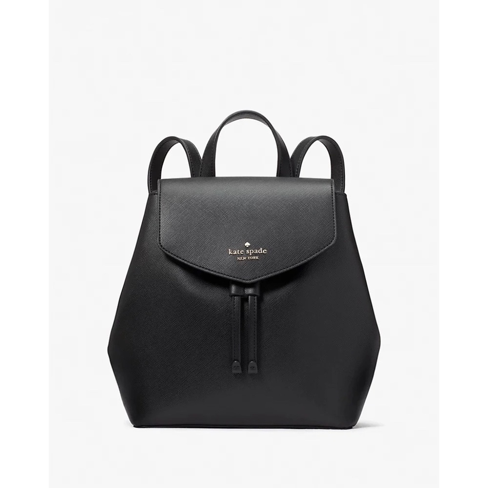 KATE SPADE LIZZIE MEDIUM FLAP BACKPACK IN BLACK